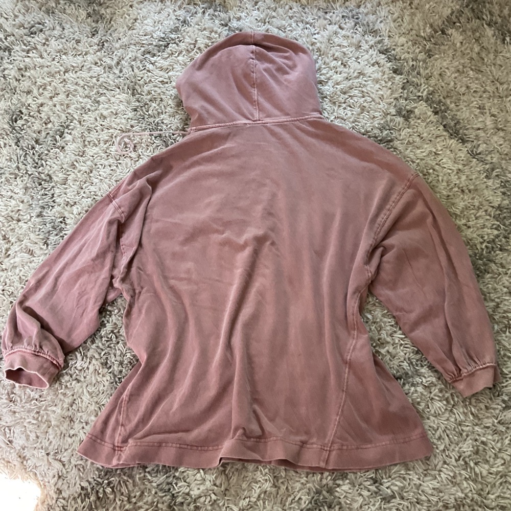 Out From Under Urban Outfitters Rose Mineral Wash Oversized Hoodie Sweatshirt - Picture 4 of 14